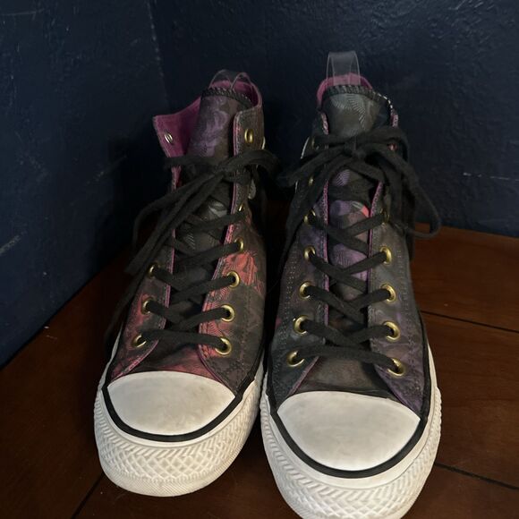 Converse Chuck Taylor All Star Pro High Top Pink Flowers W/Green SZ 8 Wms -6 Men - Picture 1 of 13